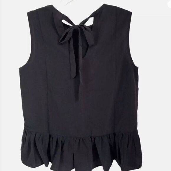 Cooper St Black Sleeveless Ditsy Ruffle Hem Peplum Shift Top NWT - Picture 6 of 9